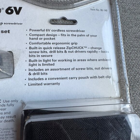 DuraPRO Palm Pro 6V Compact Lighted Cordless Screwdriver Drill 16 Piece - Picture 4 of 10